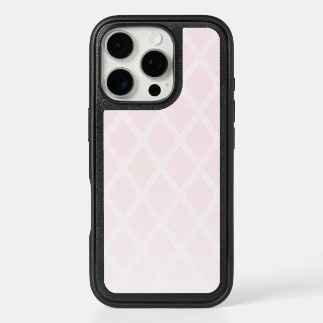 Elegant Diamond Pattern in Pastel Pink Ombre Otterbox iPhone Case (Back)