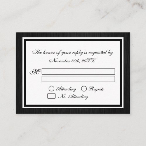 Elegant Diamond Themed Monogram RSVP Wedding Card Business Card Templates