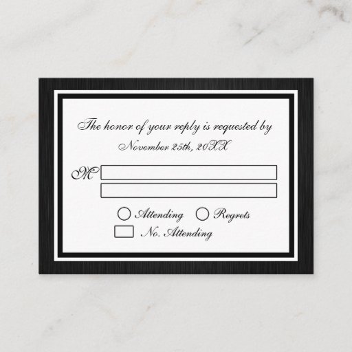 Customizable Elegant Diamond Themed Monogram RSVP Wedding Card Business Card Templates