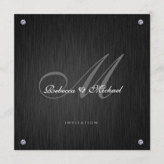 Elegant Diamond Themed Wedding Invitation