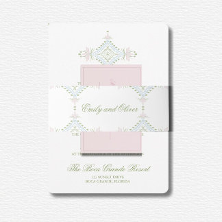 Elegant Diamond Wedding  Invitation Belly Band