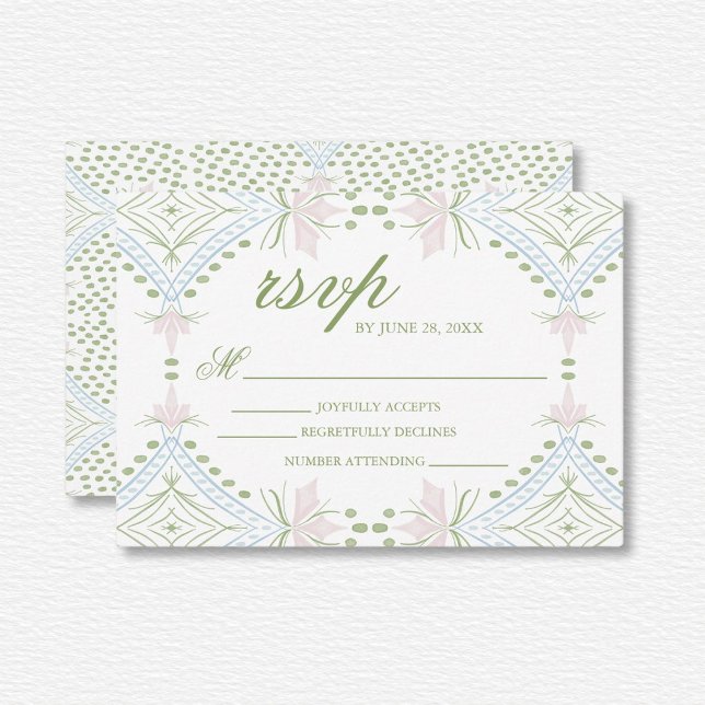 Elegant Diamond Wedding  RSVP Card (Creator Uploaded)