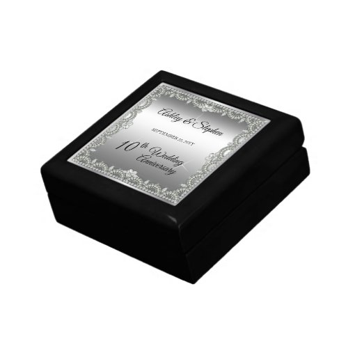 Elegant Diamonds 10th Wedding Anniversary Gift Box Zazzle