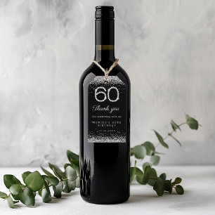 Elegant Diamonds 60th Birthday Party Thank you Gift Tags