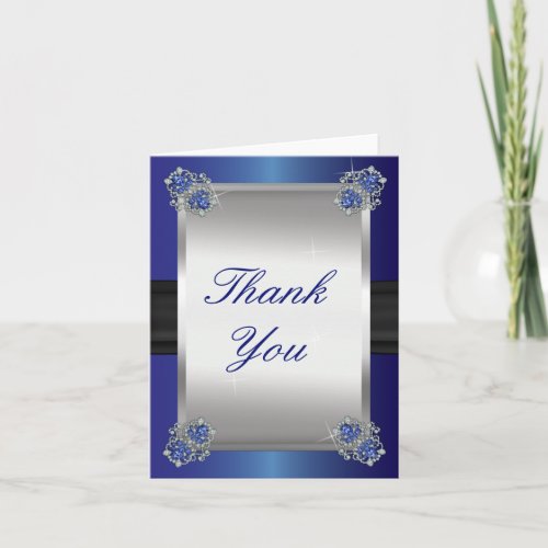 Elegant Diamonds | Blue Spinel 65th Anniversary Thank You Card