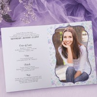 Elegant Diamonds Princess Quinceanera Photo Folded