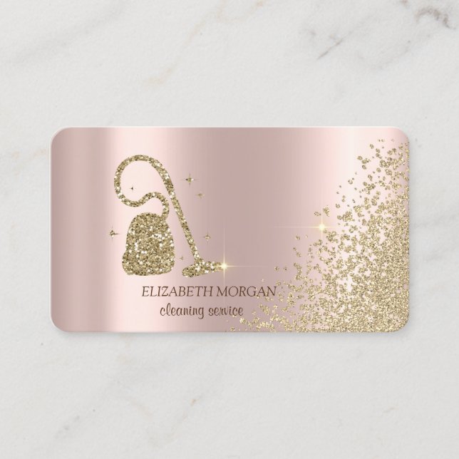 Elegant Diamonds,Vacuum cleaner Cleaning House   Business Card (Front)