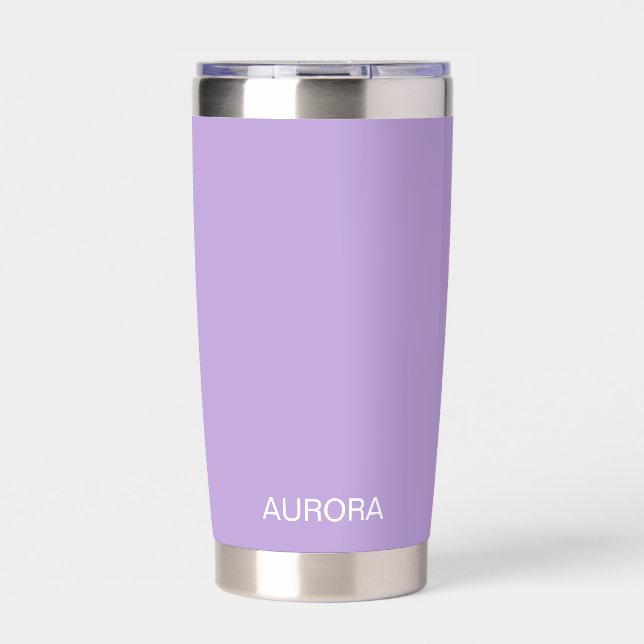 Elegant Digital Lavender Personalized Name -  Insulated Tumbler (Front)
