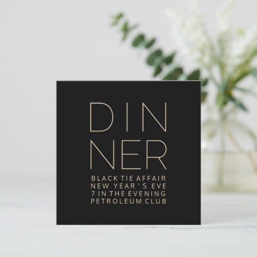 Elegant Dinner Invitation Card Zazzle