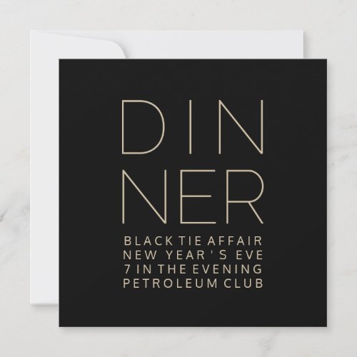 Elegant Dinner Invitation Card