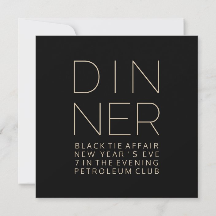 Elegant Dinner Invitation Card | Zazzle.com