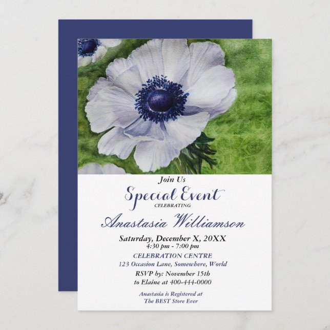 ELEGANT DINNER PARTY  INVITE (Front/Back)