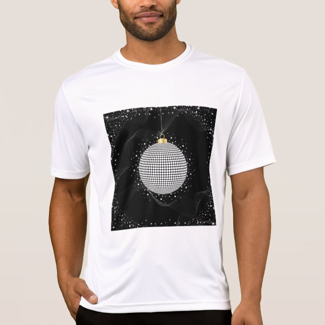 Elegant Disco Ball Christmas Ornament T-Shirt (Front)