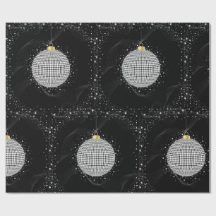 Elegant Disco Ball Christmas Ornament Wrapping Paper