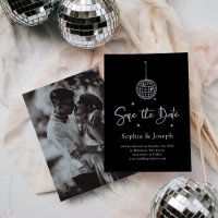 Elegant Disco Ball Minimalist Black | Photo