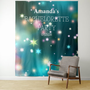 Elegant Disco Sparkle Colorful Wedding Backdrop