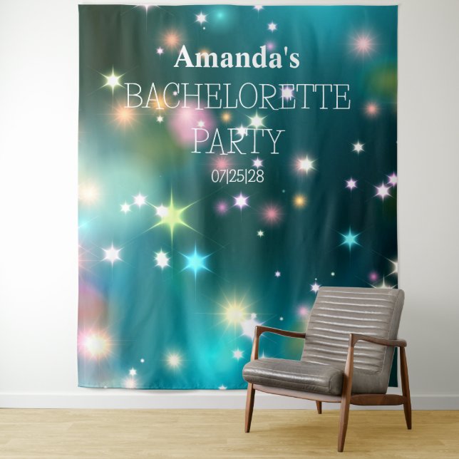 Elegant Disco Sparkle Colorful Wedding Backdrop (In Situ)