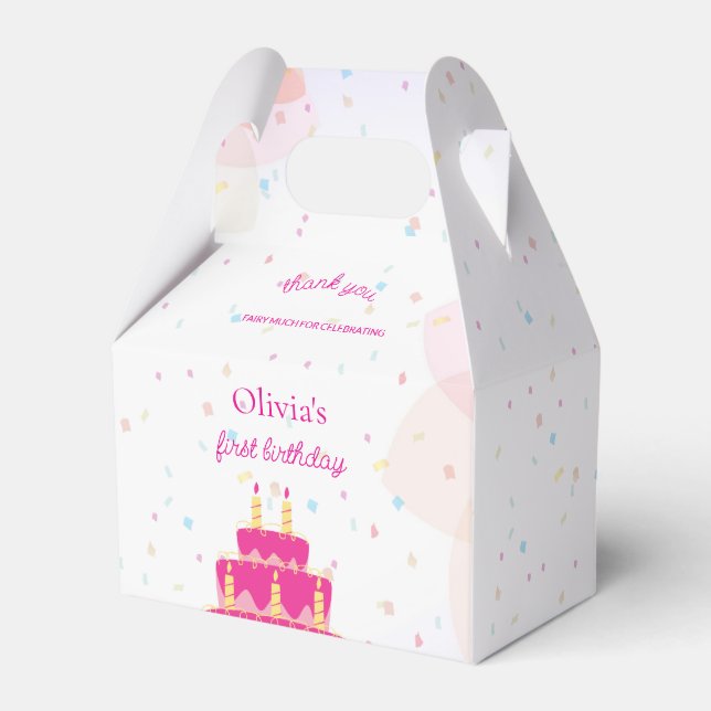 Elegant Disney princess birthday Favor Boxes (Front Side)