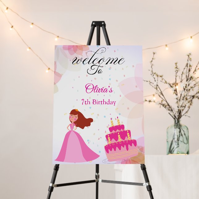Elegant Disney princess birthday Foam Board (In Situ (Stand))