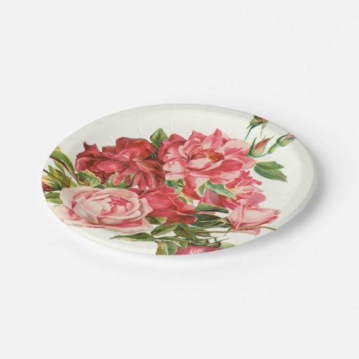 elegant disposable plate,floral paper plate | Zazzle