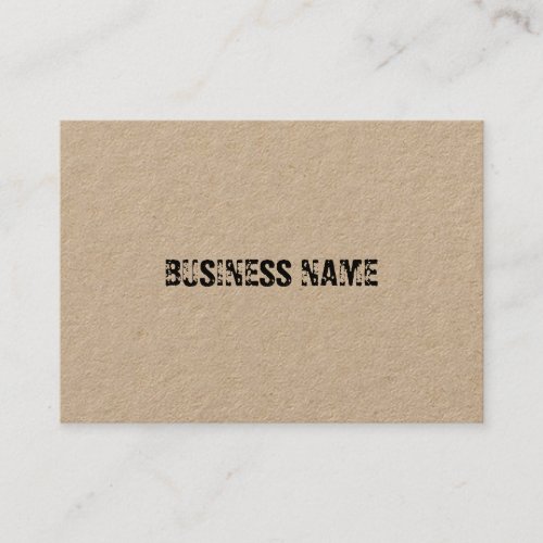 Elegant Distressed Text Real Kraft Paper Template Business Card