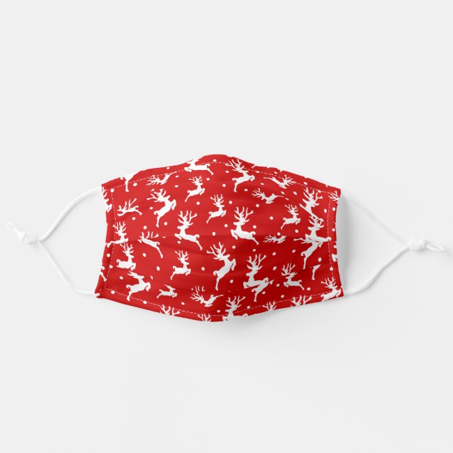 Elegant Ditsy Reindeer Christmas | Face Mask