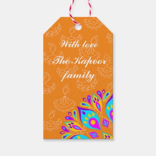 Elegant Diwali  Gift Tags