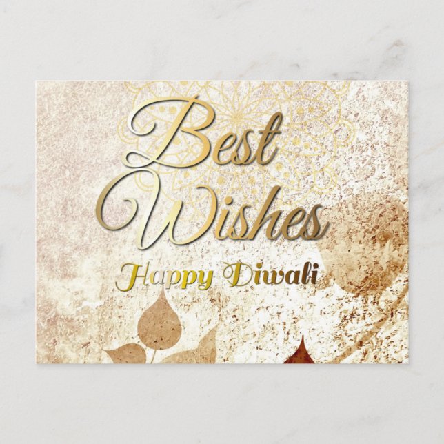 Elegant Diwali Postcard | Festival of Lights (Front)