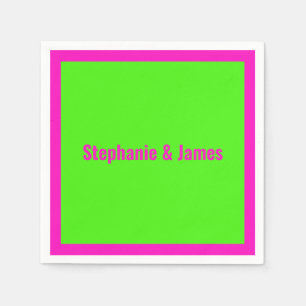 Elegant DIY Colors Shocking Pink Lime Green Napkins