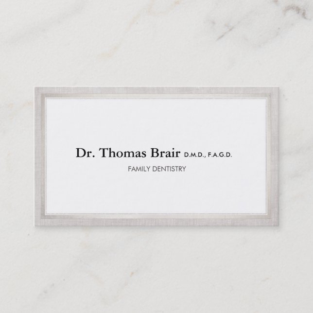 Elegant Doctor's Office Professional Business Card (Front)