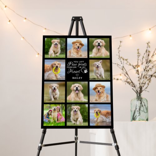 Elegant Dog Memorial Gift Pet Loss Photo Collage F Foam Board
