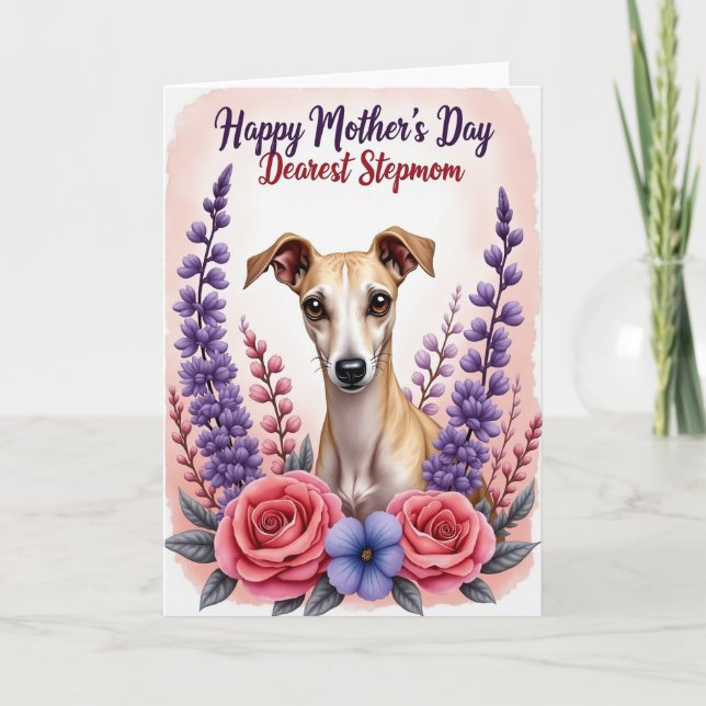 Elegant Dog Mothers Day Design Card (Front)