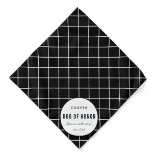 Elegant Dog of Honor Cute Personalized Wedding Pet Bandana