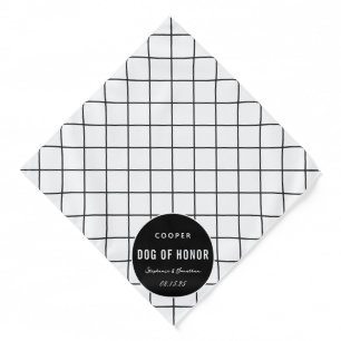 Elegant Dog of Honor Cute Personalized Wedding Pet Bandana