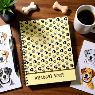 Elegant Dog pet paws cream Notebook