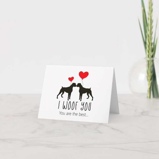 Elegant Dog Thank You Cards - Boxer Dog (Front)