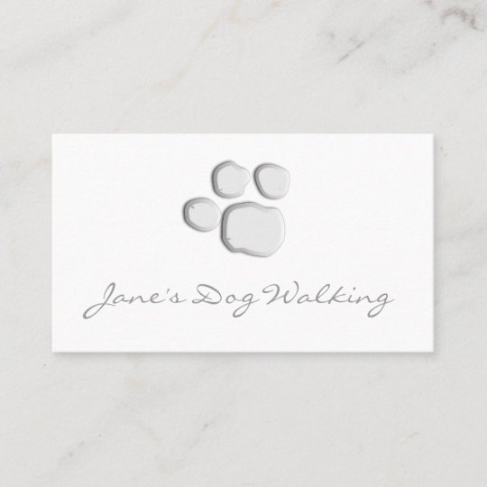 Elegant Dog Walking Paw Print Business Card Zazzle Elegant Dog Walking Paw Print Business Card