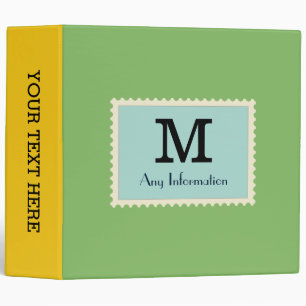 Elegant Dollar Bill Color Monogram Binder