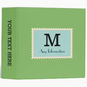 Elegant Dollar Bill Color Monogram Binder