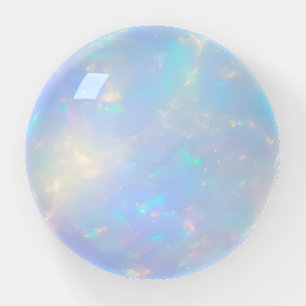 Elegant Dome Opal Prism Gemstone Inspired Pattern Paperweight