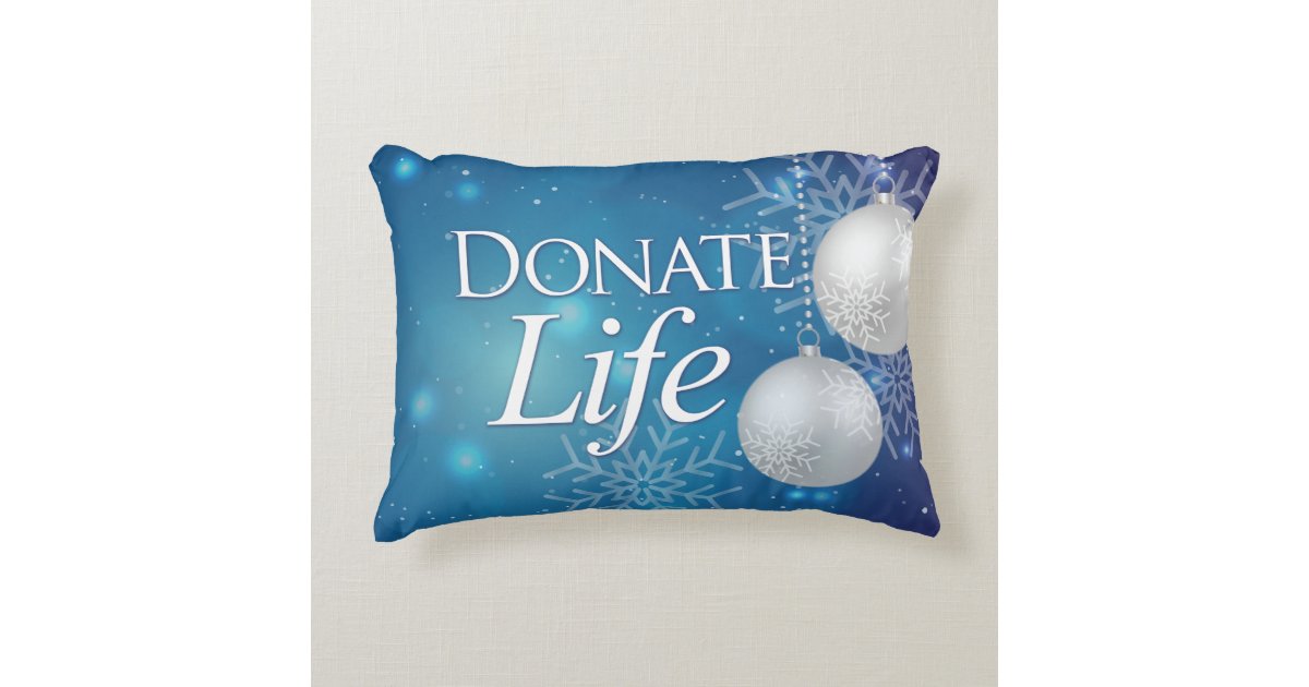 Elegant Donate Life Christmas Accent Pillow Zazzle