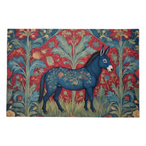 Elegant Donkey William Morris Inspired Patterned Doormat