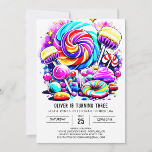 Elegant Donut Sweet Birthday Invitation
