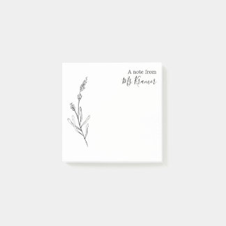 Elegant Doodle Branch Post-it Notes