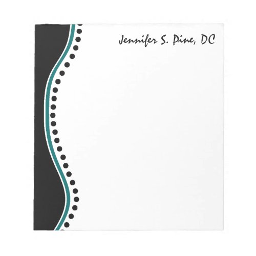 Elegant Dots Chiropractor Personalized Notepad