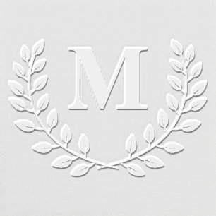 Elegant Double Branch Monogram Initial Embosser
