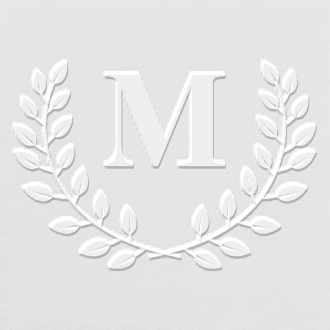 Elegant Double Branch Monogram Initial Embosser (Design)