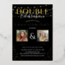 Elegant Double Celebration Graduation Party Gold Foil Invitation