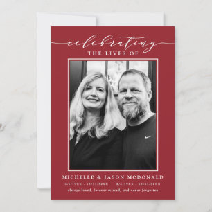 ELEGANT DOUBLE CELEBRATION OF LIFE FUNERAL SERVICE INVITATION