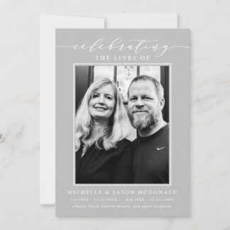 ELEGANT DOUBLE CELEBRATION OF LIFE FUNERAL SERVICE INVITATION